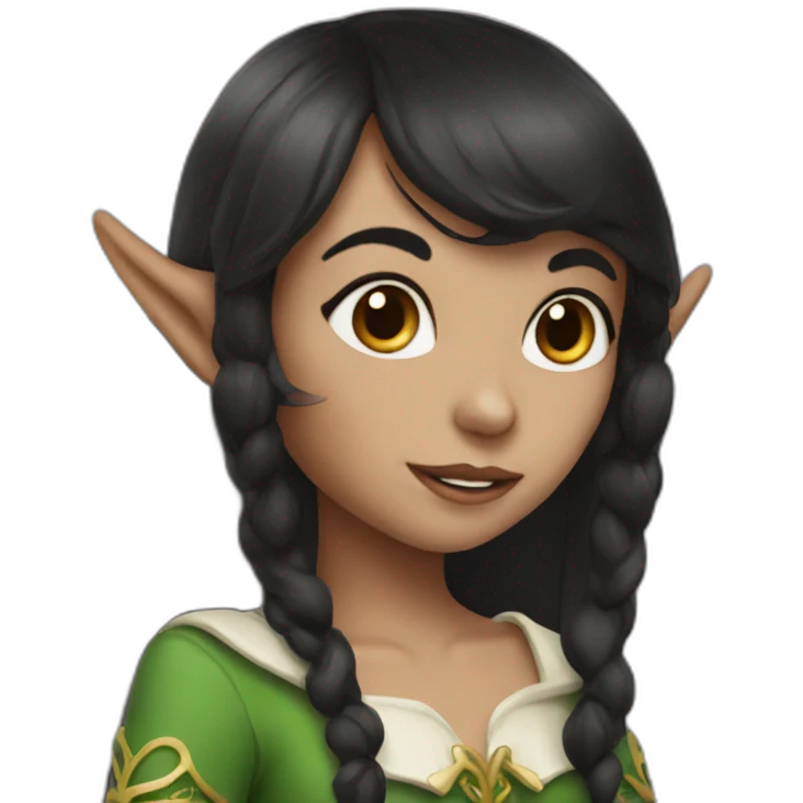 Elf girl with dark hair  emoji