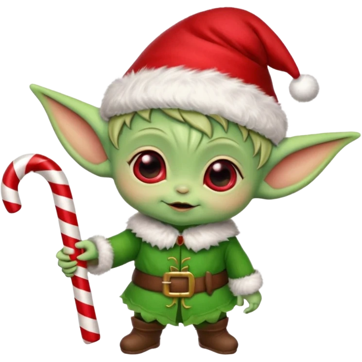 baby yoda christmas elf emoji