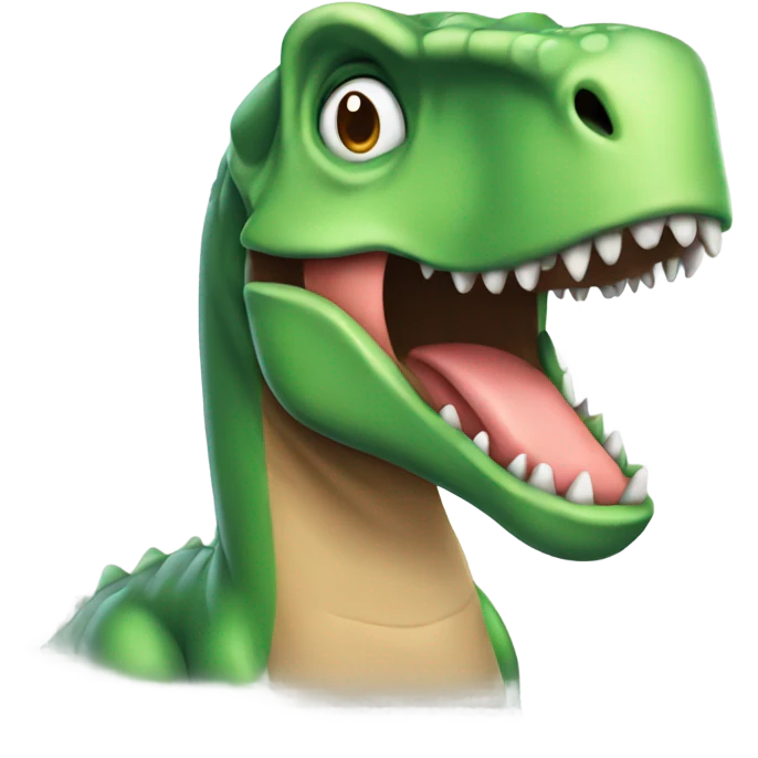 Dinosaur in bow emoji