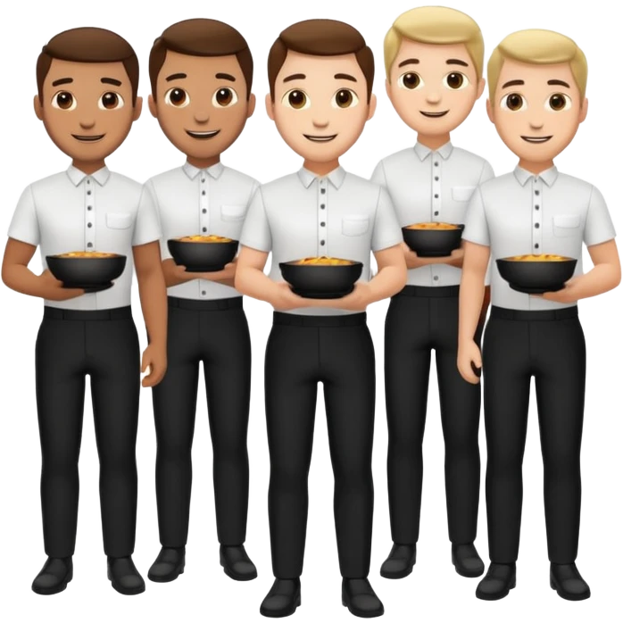 3 waiters full body emoji