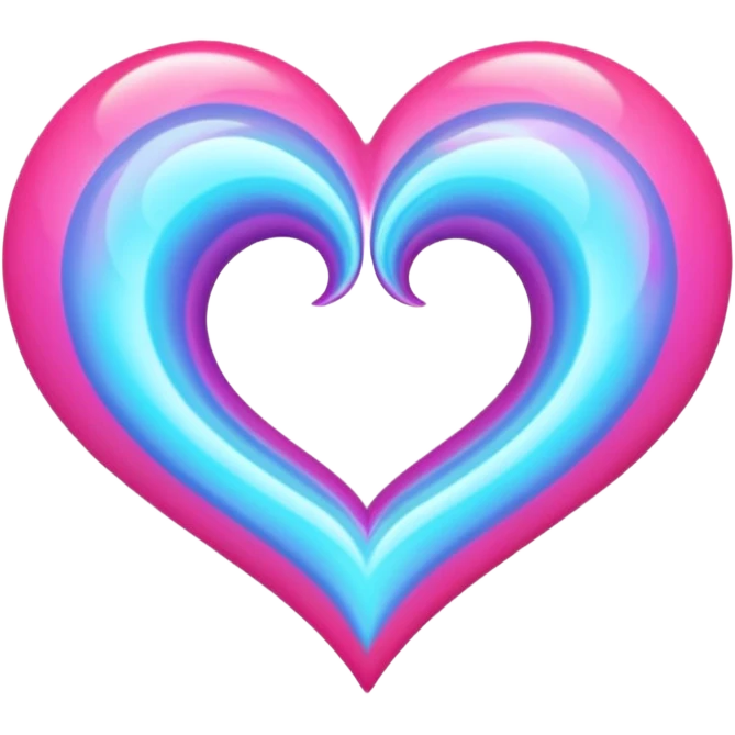 heart with a holographic swirl emoji