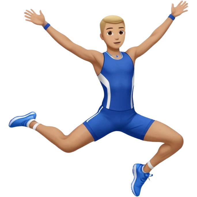 make a person jumping in a star position  emoji
