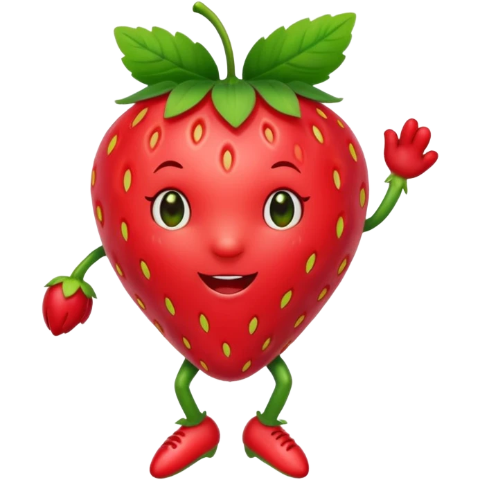A Dancing strawberry  emoji