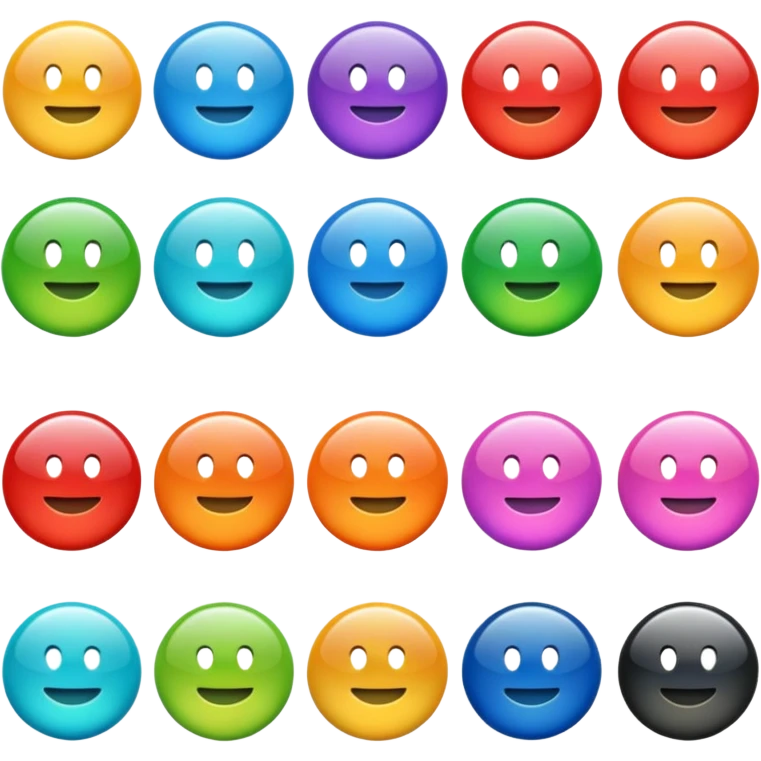 a colourful button not 3d or shading only 1 button no smiley face only 1 button no face emoji