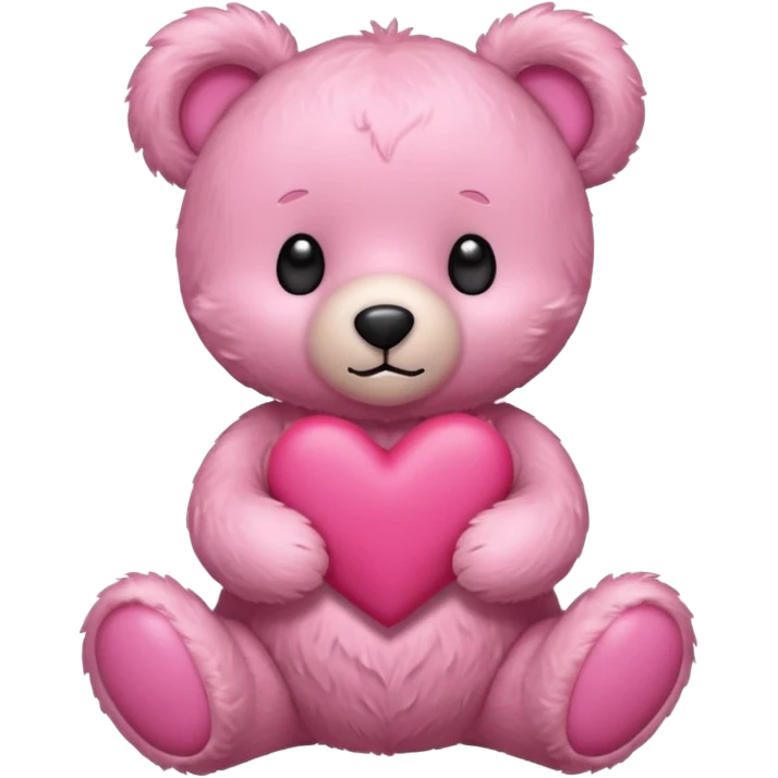 pink cute teddy bear sending hearts and love emoji