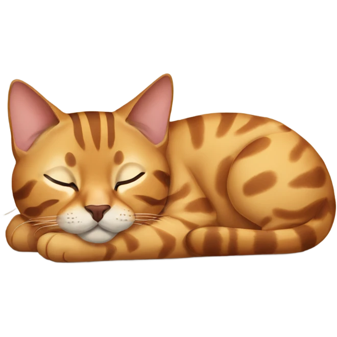 bengal cat sleeping emoji