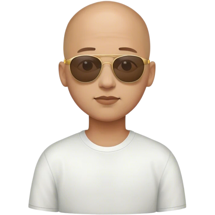 bald boy in sunglasses emoji