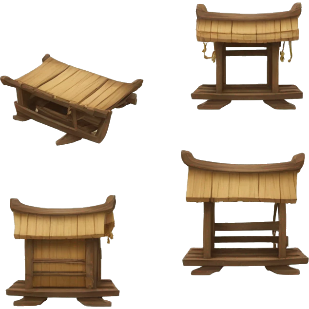  a wooden palanquin emoji