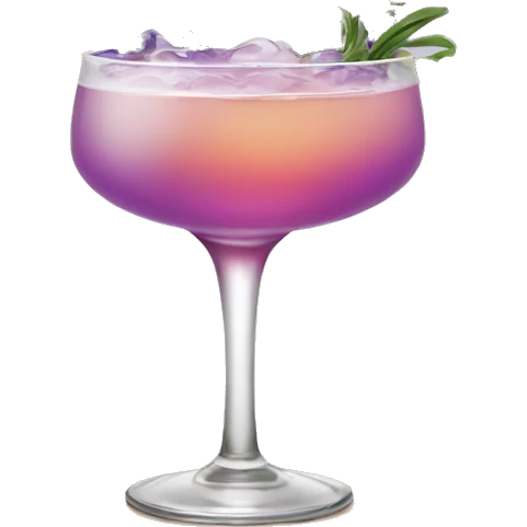 Lavender plants cocktail emoji
