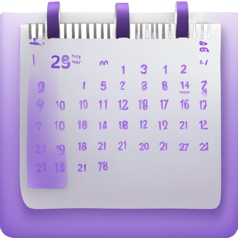 Purple calendar emoji