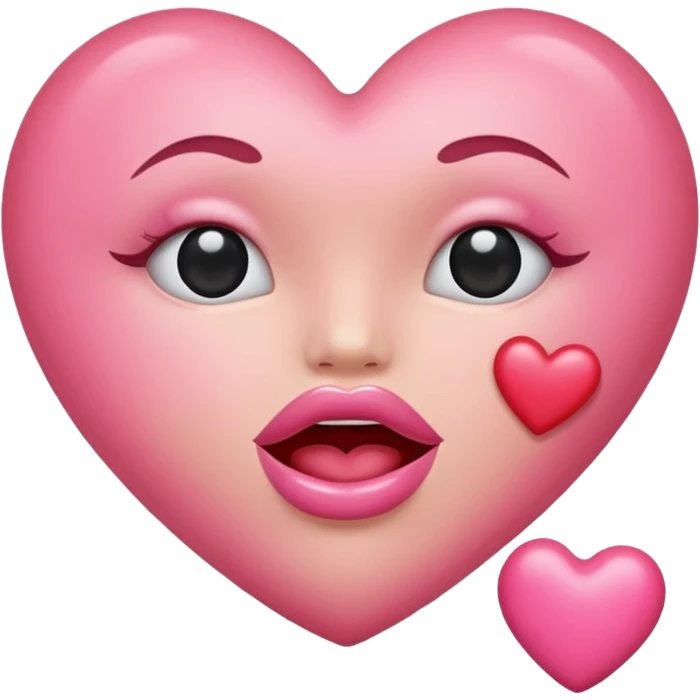 Heart shaped kisses emoji