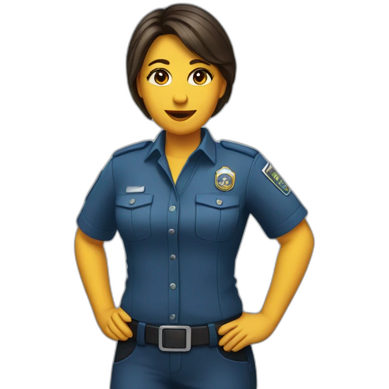train driver woman with security armpit emoji