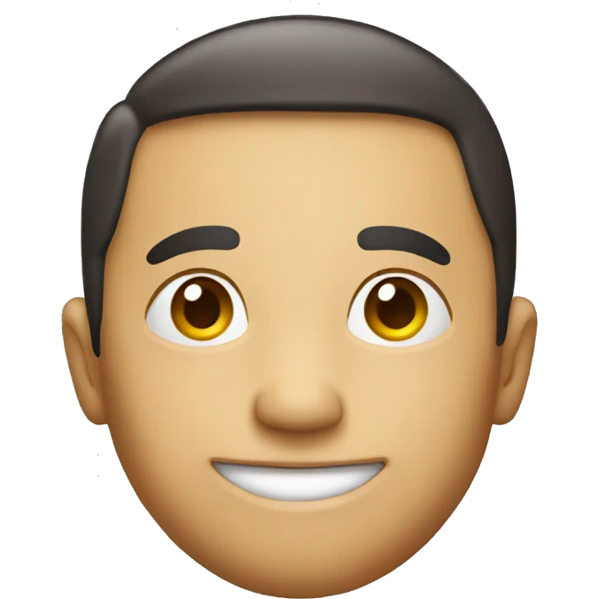 smiling emoji looking left emoji