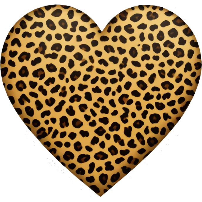 leopard print heart emoji