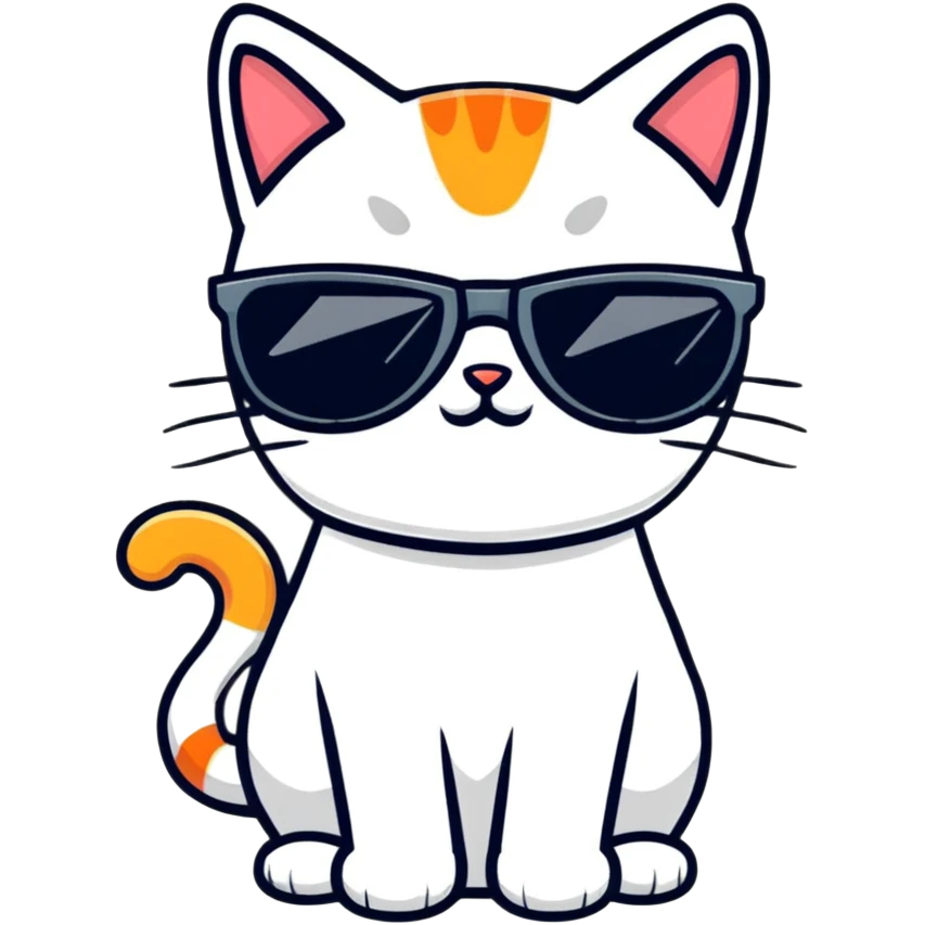 Cat with sunglasses emoji