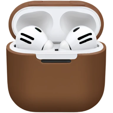 Brown cute airpods emoji