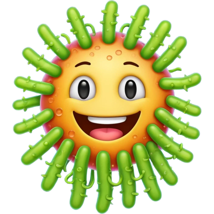 Happy bacteria emoji emoji