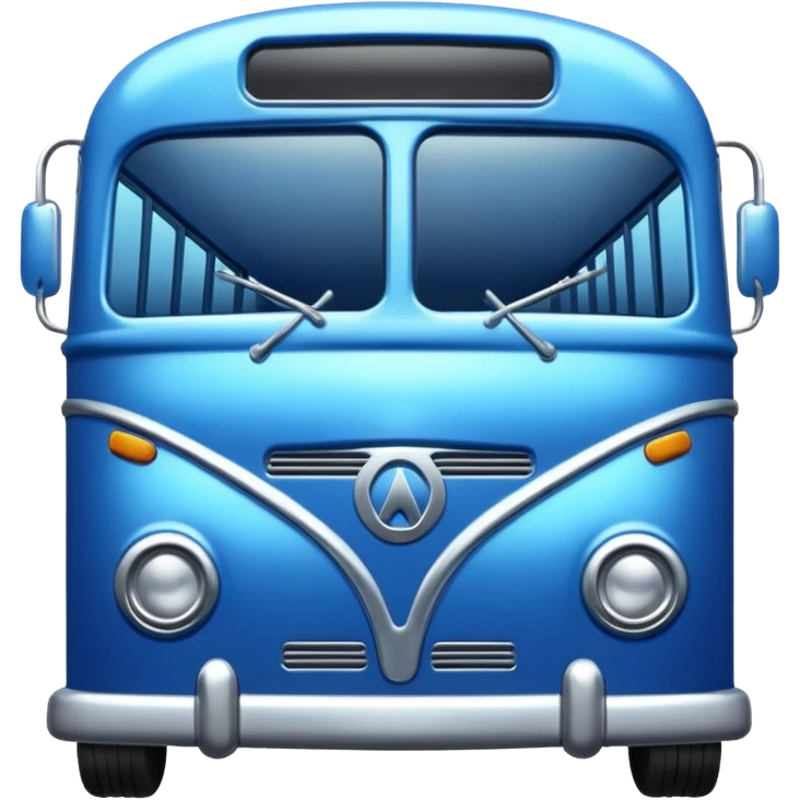 blue bus emoji