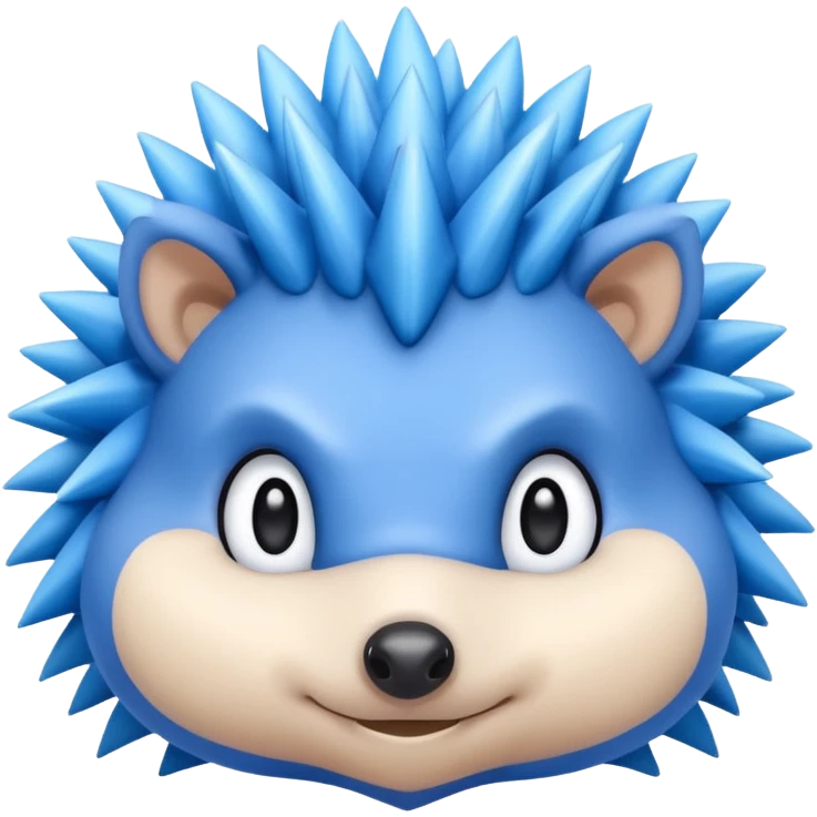 A blue hedgehog  emoji