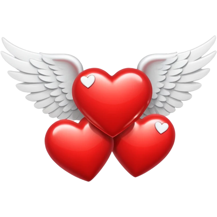 3 Heart Flying with Angel Wings emoji
