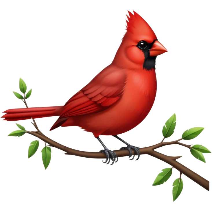 Cardinal bird emoji