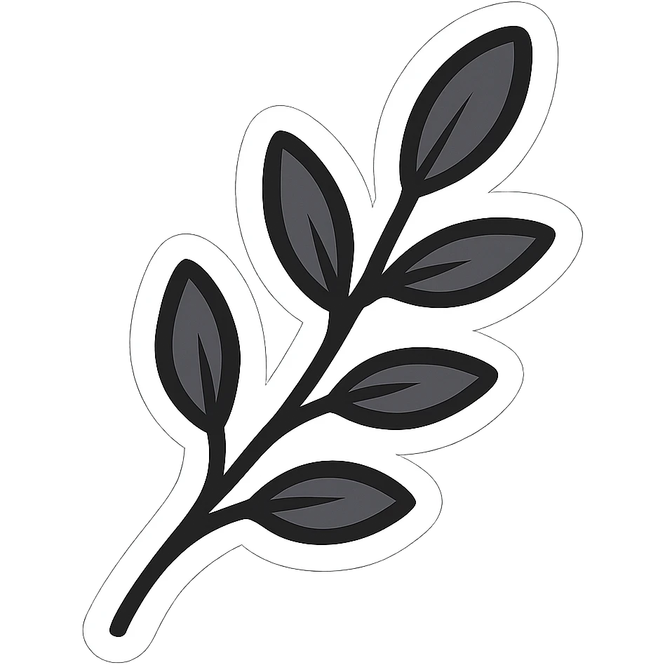 simple black branch emoji