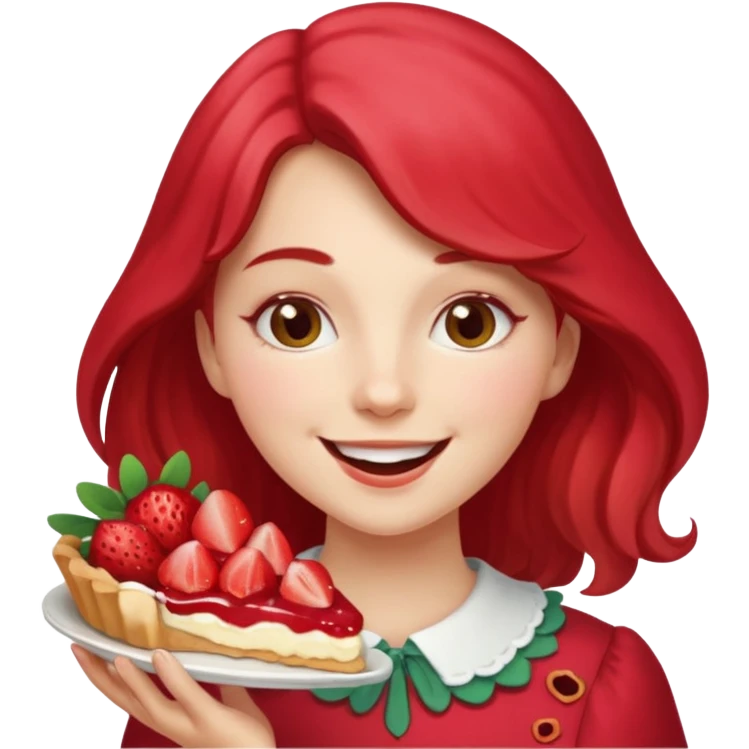 Madeline ( Celeste) en train de manger la tarte à la fraise  emoji
