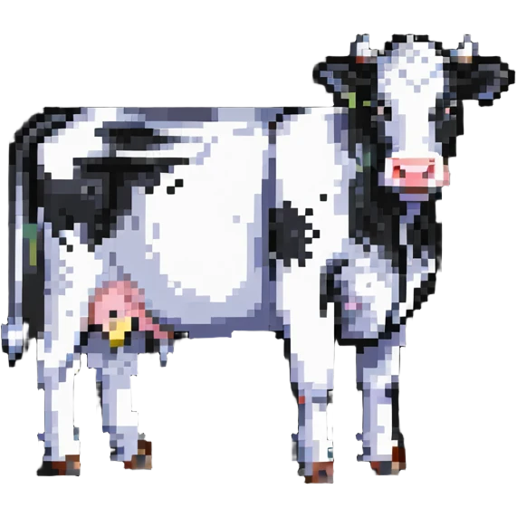 dairy cow with black and white spots emoji