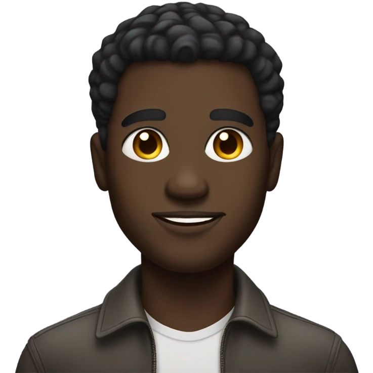 portrait of a dark-skinned male emoji