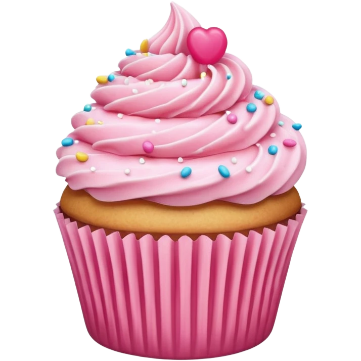 Cupcake with pink icing emoji