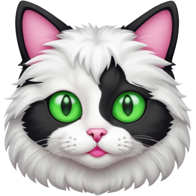 Gato preto com branco emoji