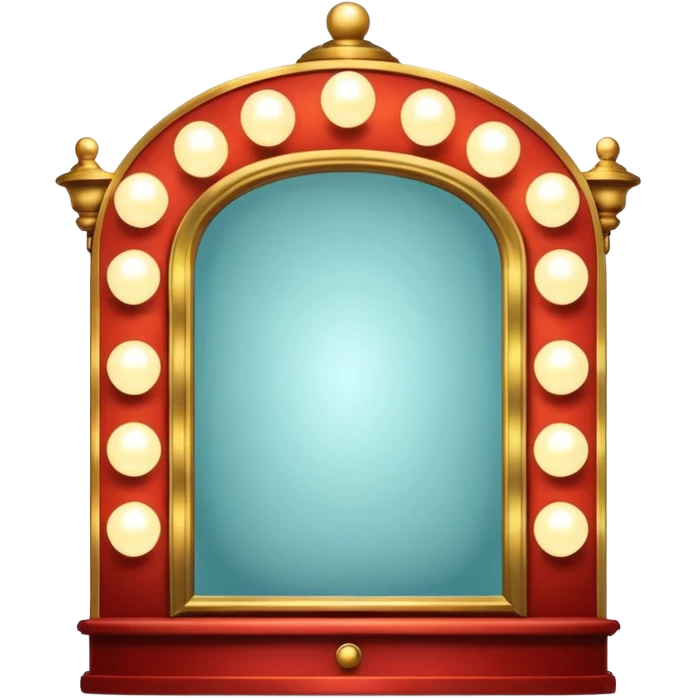 Mirror theater with light bulbs  emoji