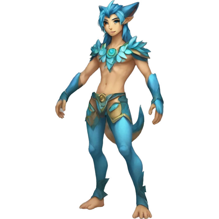 Anthro Sona Fakémon Full Body emoji