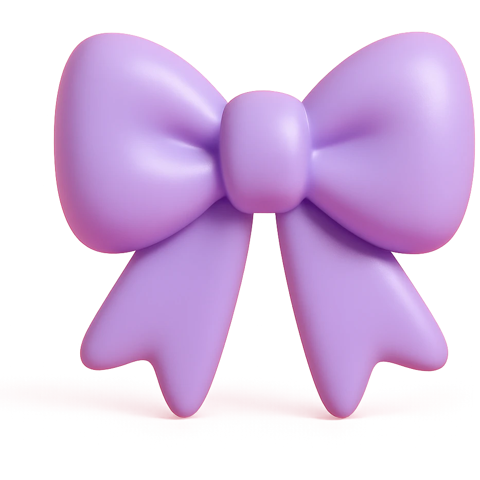 Purple gothic bow emoji