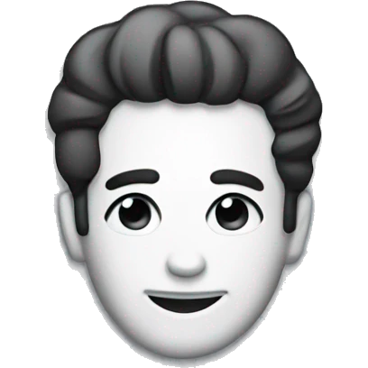 small black and white pin  emoji