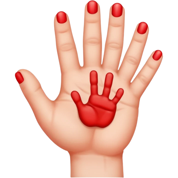 rash baby hand emoji