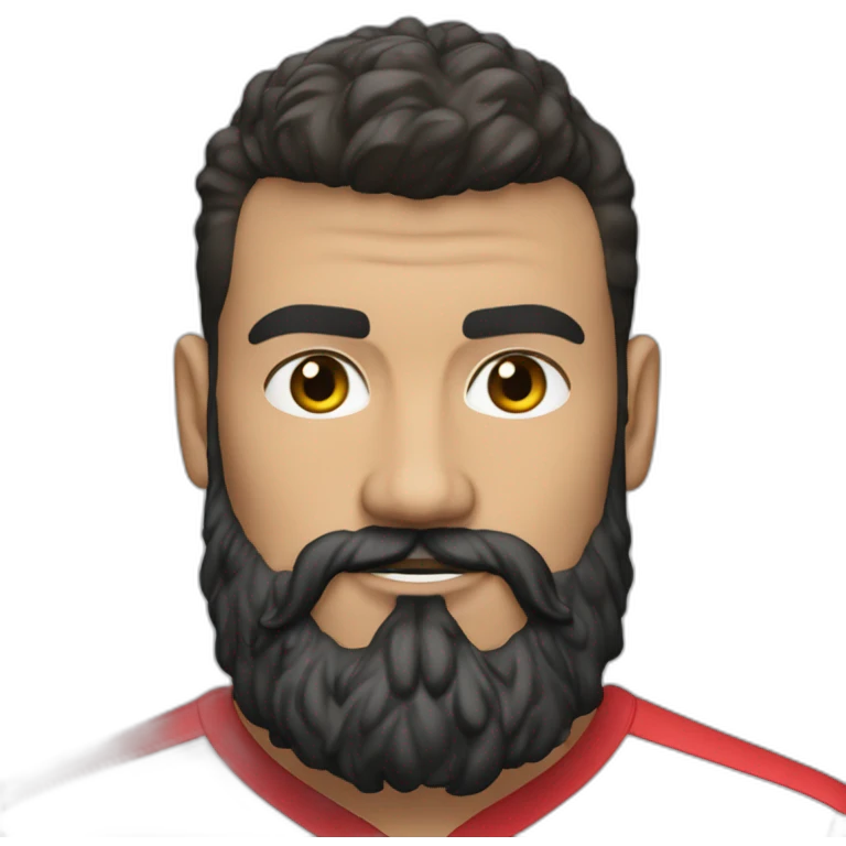 Homme barbu peau mate maillot psg emoji