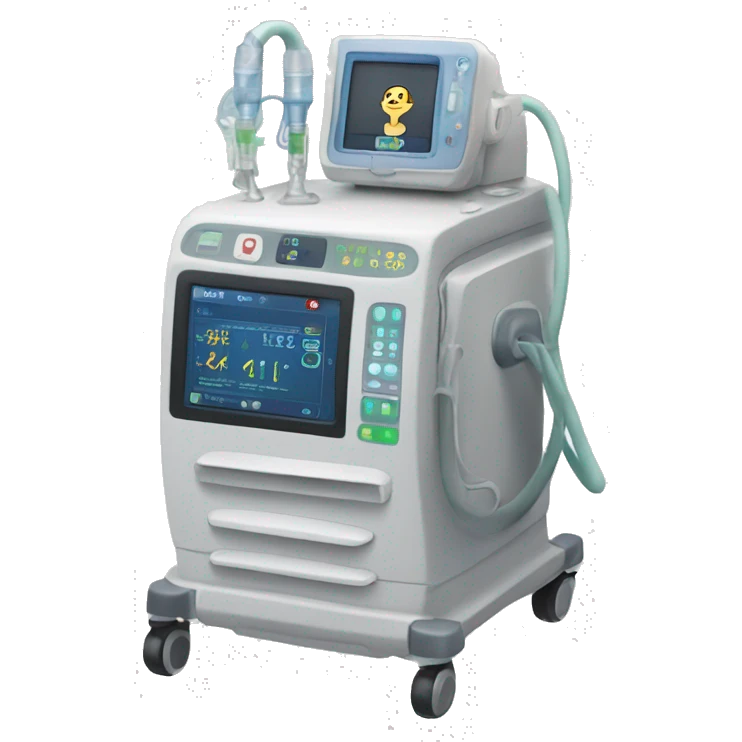 Oxygen ventilator intensive care unit  emoji
