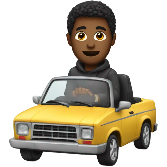 Sean driving car emoji