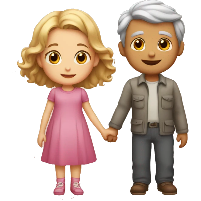 young child and old lovers emoji