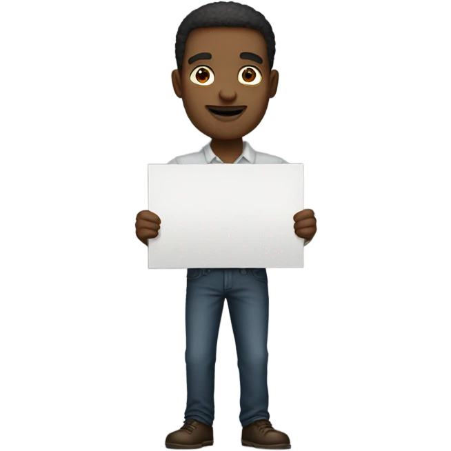 Man Holding a sign that says Portis emoji