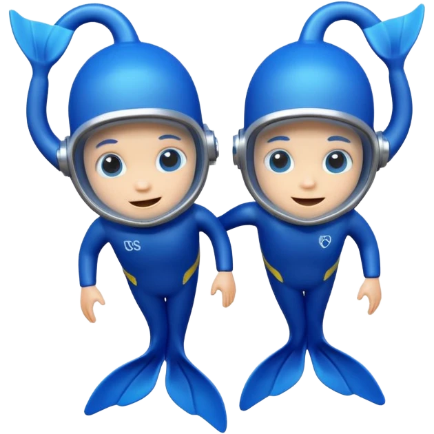 A 3D cartoon pair of diving flippers on a white background, shiny rubber texture, Memoji-style rendering. emoji