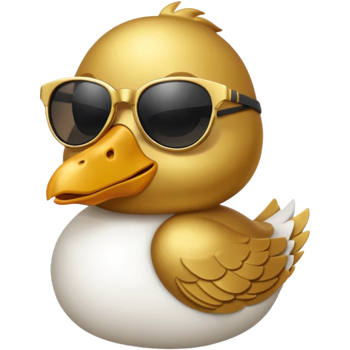 golden goose with sunglasses emoji