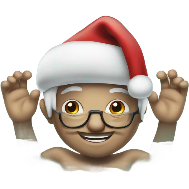 Babbo Natale in swimmingpool emoji