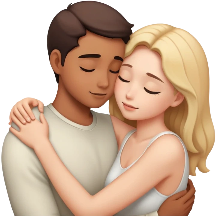 intimate moment between  lovers emoji