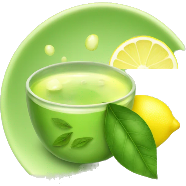 Green tea with lemon  emoji