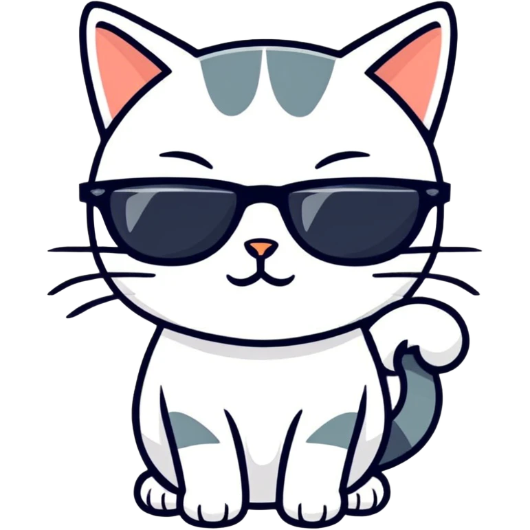 Cat with sunglasses emoji