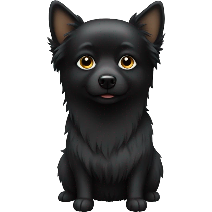 Black spitz  emoji