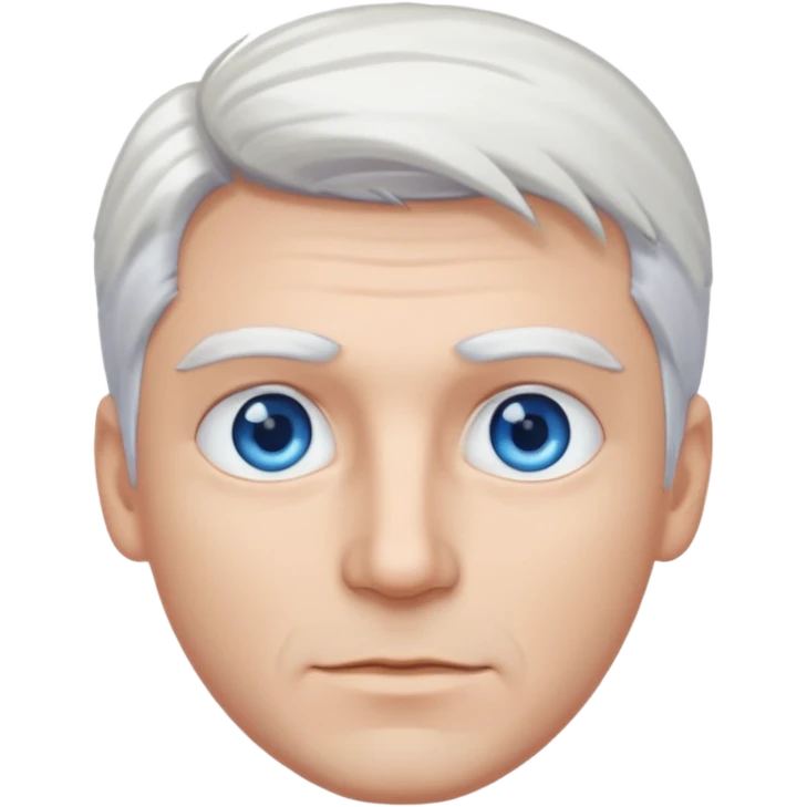 White-haired guy that looks and has beautiful blue eyes  emoji
