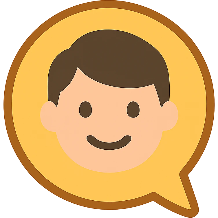 flat design style bubble with a human face emoji